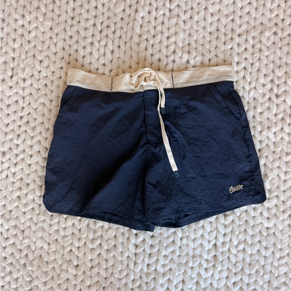 Pull&Bear Navy Blue Swim Trunks